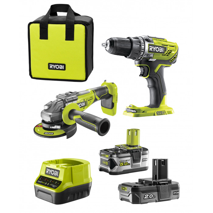 Набор инструментов Ryobi R18DDAG7-252SS