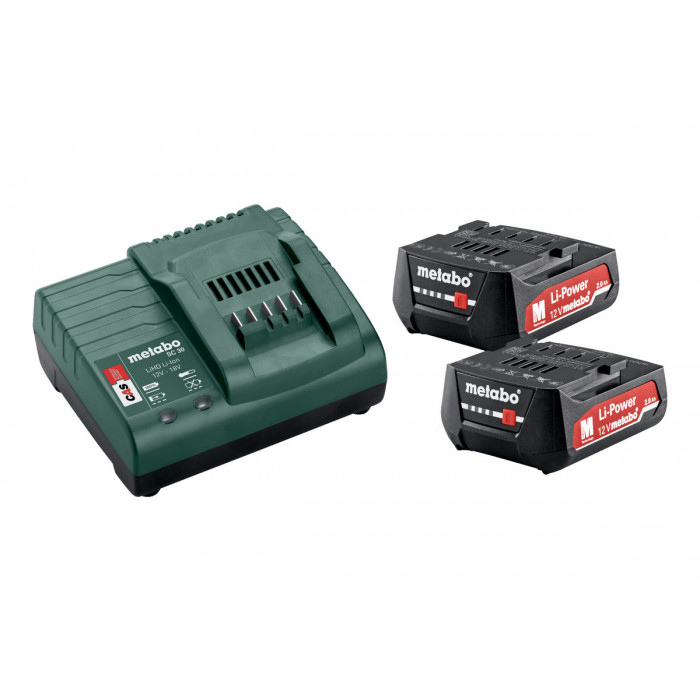 Базовый комплект Metabo 12 В 2 x 2,0 Ач