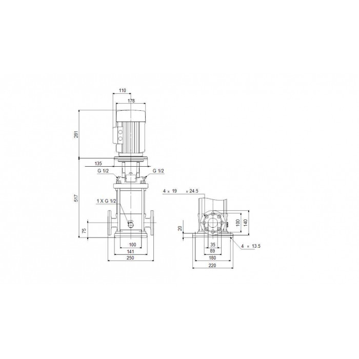 Насос вертикальный центробежный Grundfos CR 5-10 A-FGJ-A-E-HQQE - фото 2 - id-p108170569