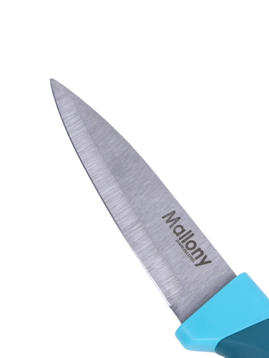Нож для овощей и фруктов кухонный 9 см MALLONY VELUTTO MAL-04VEL с рукояткой софт-тач - фото 4 - id-p108176055