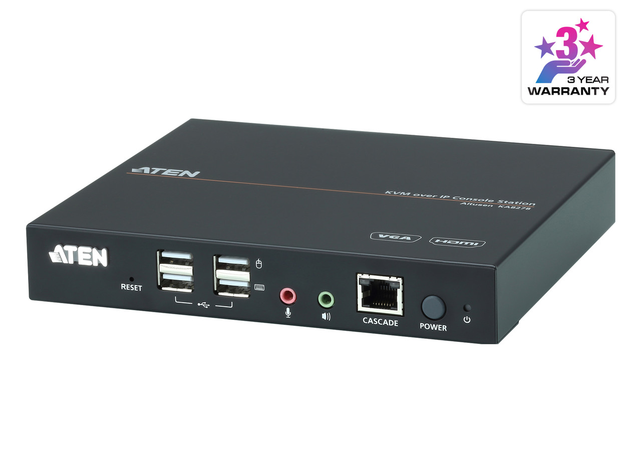 Консольная станция с интерфейсами VGA и HDMI для КВМ-переключателя с доступом по IP KA8278 ATEN - фото 1 - id-p108178358
