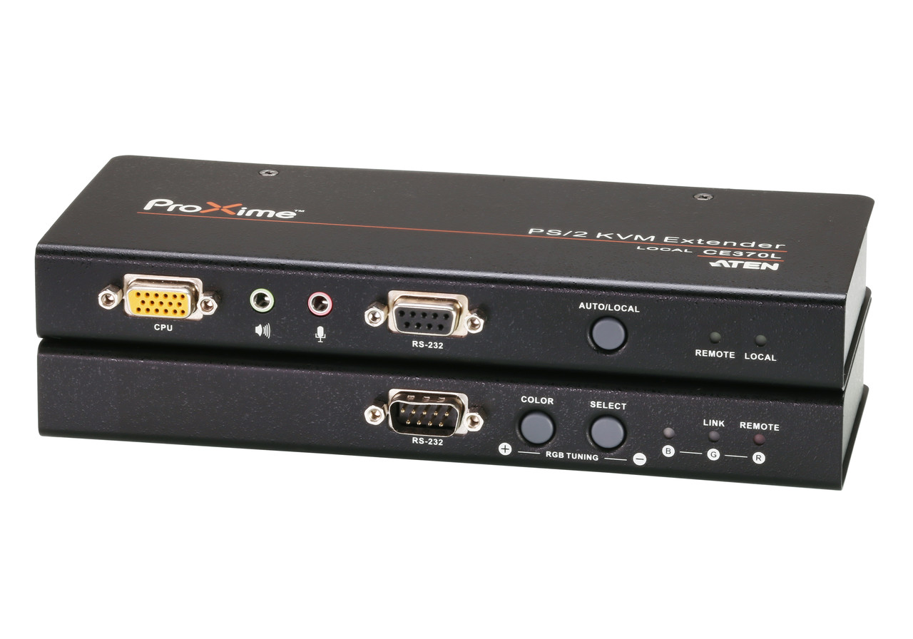 PS/2, VGA, аудио, КВМ-удлинитель по кабелю Cat 5 с поддержкой Deskew (1280x1024@300м) CE370 ATEN - фото 1 - id-p108178488