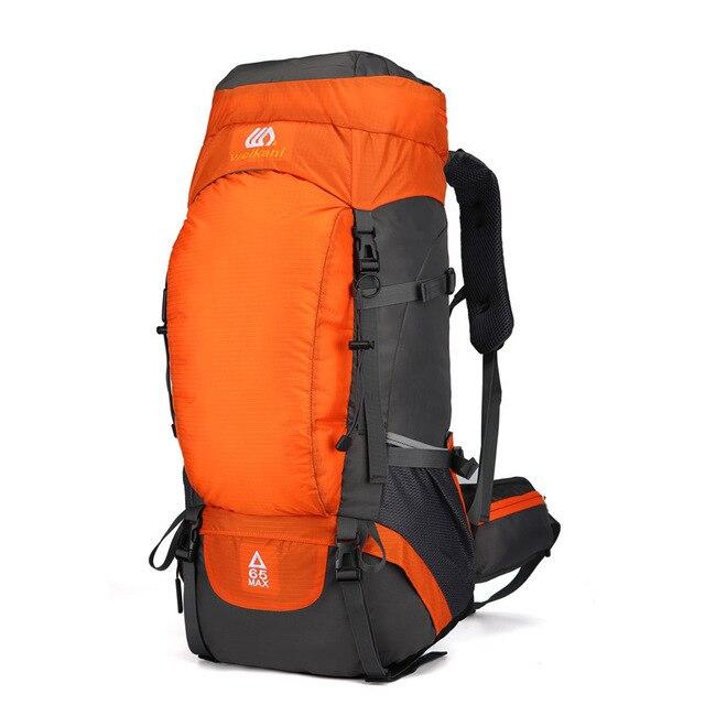 Рюкзак легкий профессиональный походный 65 литров. Цвет: Оранжевый