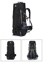Экспедиционный каркасный рюкзак рюкзак 80 литров. Цвет: Чёрный