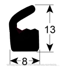 УПЛОТНИТЕЛЬ ДЛЯ КРЫШКИ СИЛИКОН 13Х8 ММ (900807), фото 1