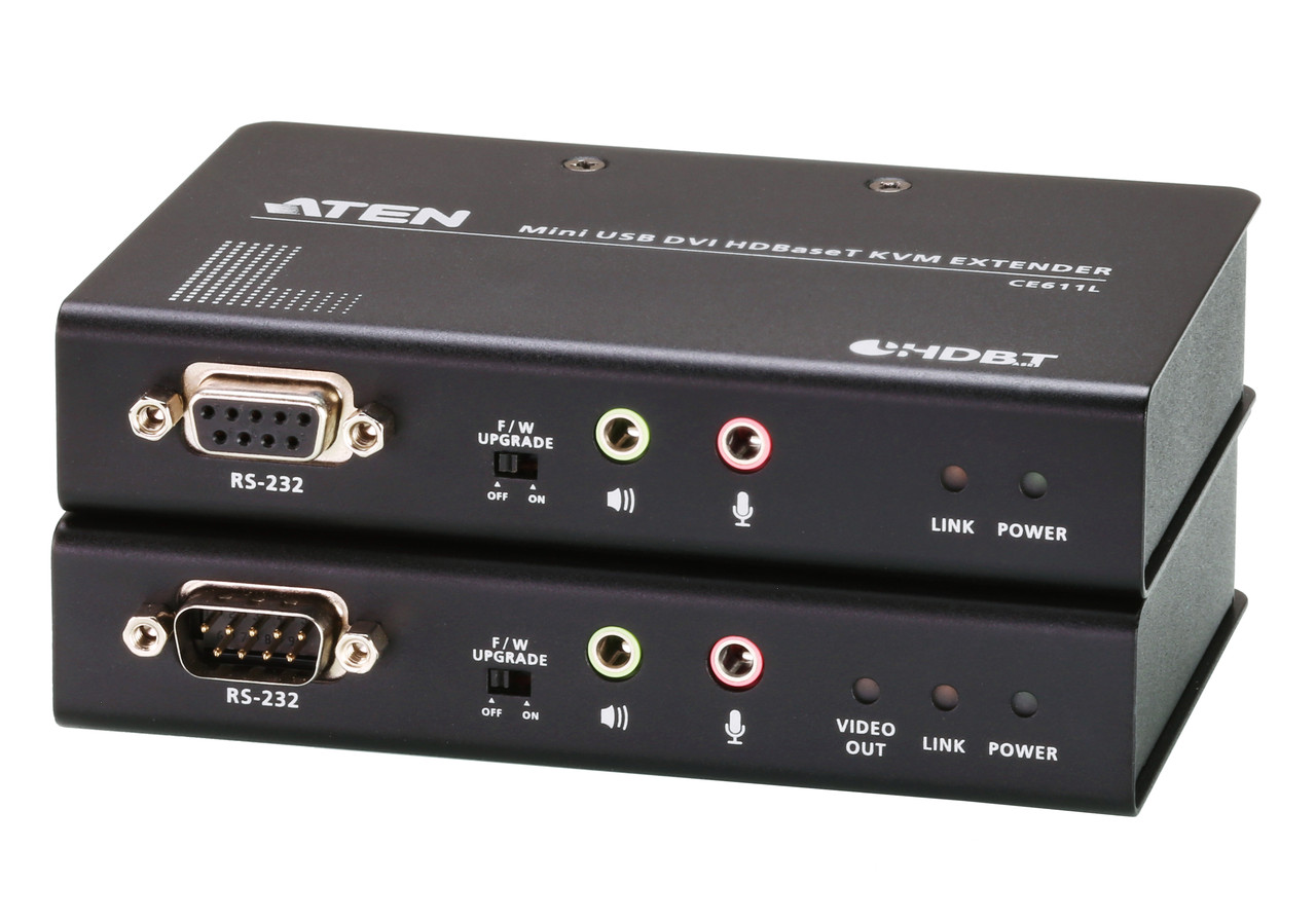 Мини USB DVI HDBaseT™ KVM-удлинитель (1920 x 1200@100м)  CE611 ATEN