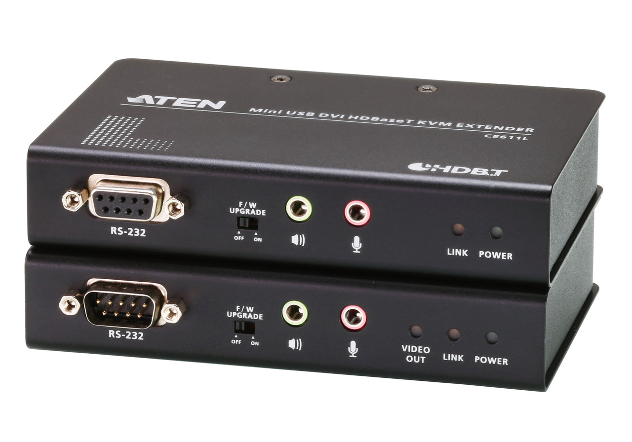 Мини USB DVI HDBaseT KVM-удлинитель (1920 x 1200@100м) CE611 ATEN - фото 1 - id-p108183769