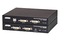 USB, DVI, КВМ-удлинитель c поддержкой Dual View и HDBaseT™ 2.0 (1920 x 1200 @100 м) CE624 ATEN