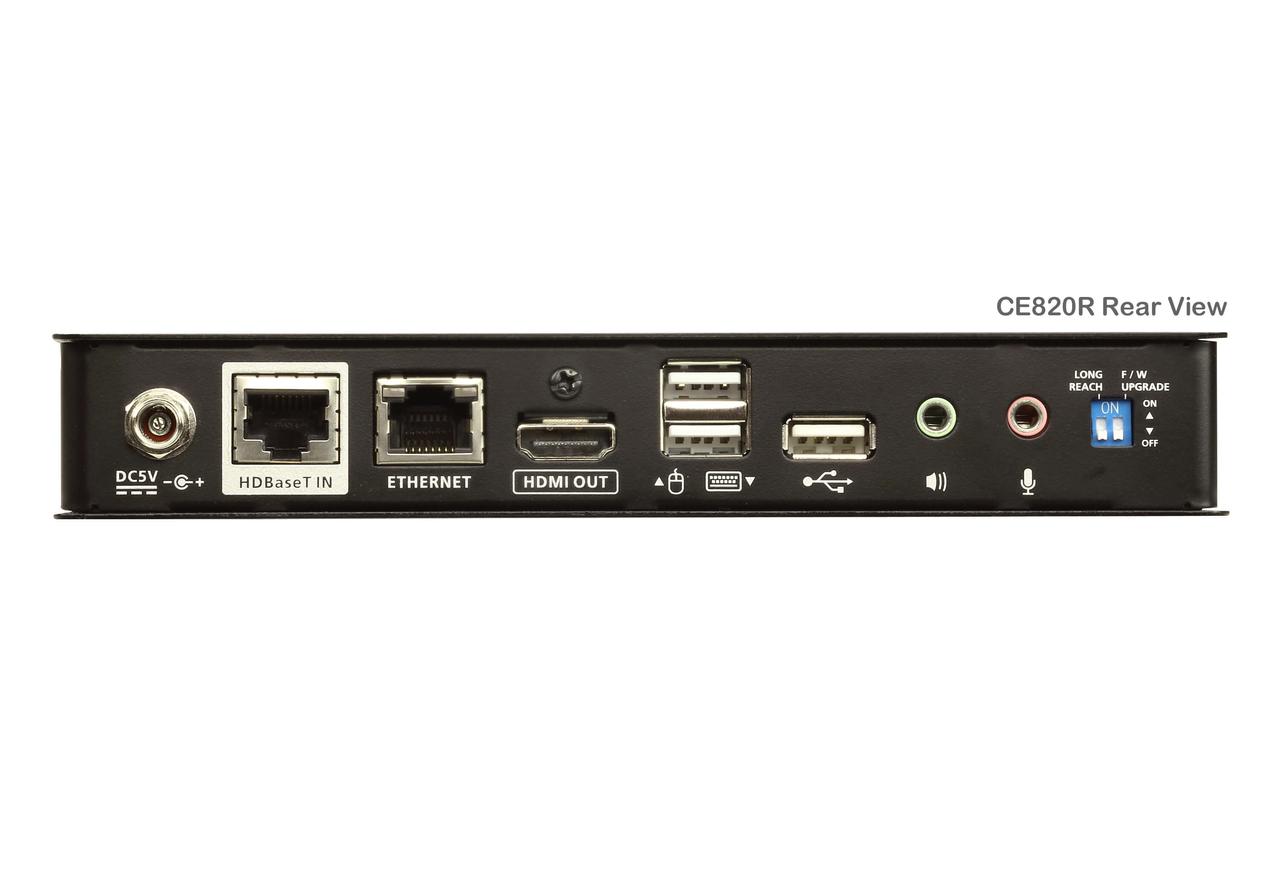 USB, HDMI, КВМ-удлинитель с поддержкой HDBaseT 2.0 (4K@100) (удаленный модуль) CE820R ATEN - фото 2 - id-p108186459