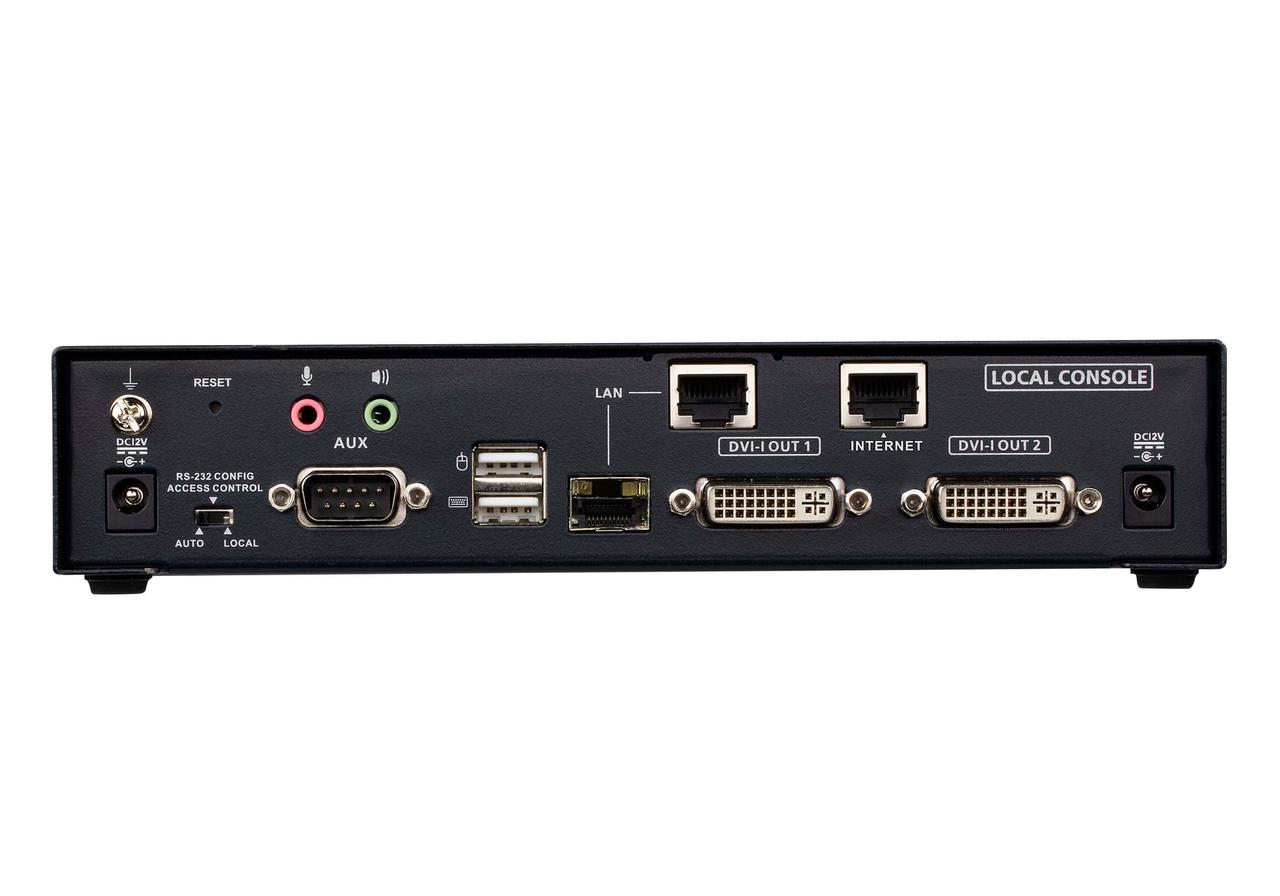 DVI-I KVM-удлинитель с доступом по IP и Интернет с поддержкой двух дисплеев (передатчик) KE6940AiT ATEN - фото 3 - id-p108186624