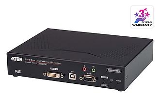 2K DVI-D Dual Link KVM-удлинитель с доступом по IP и поддержкой PoE (передатчик)  KE6912T ATEN