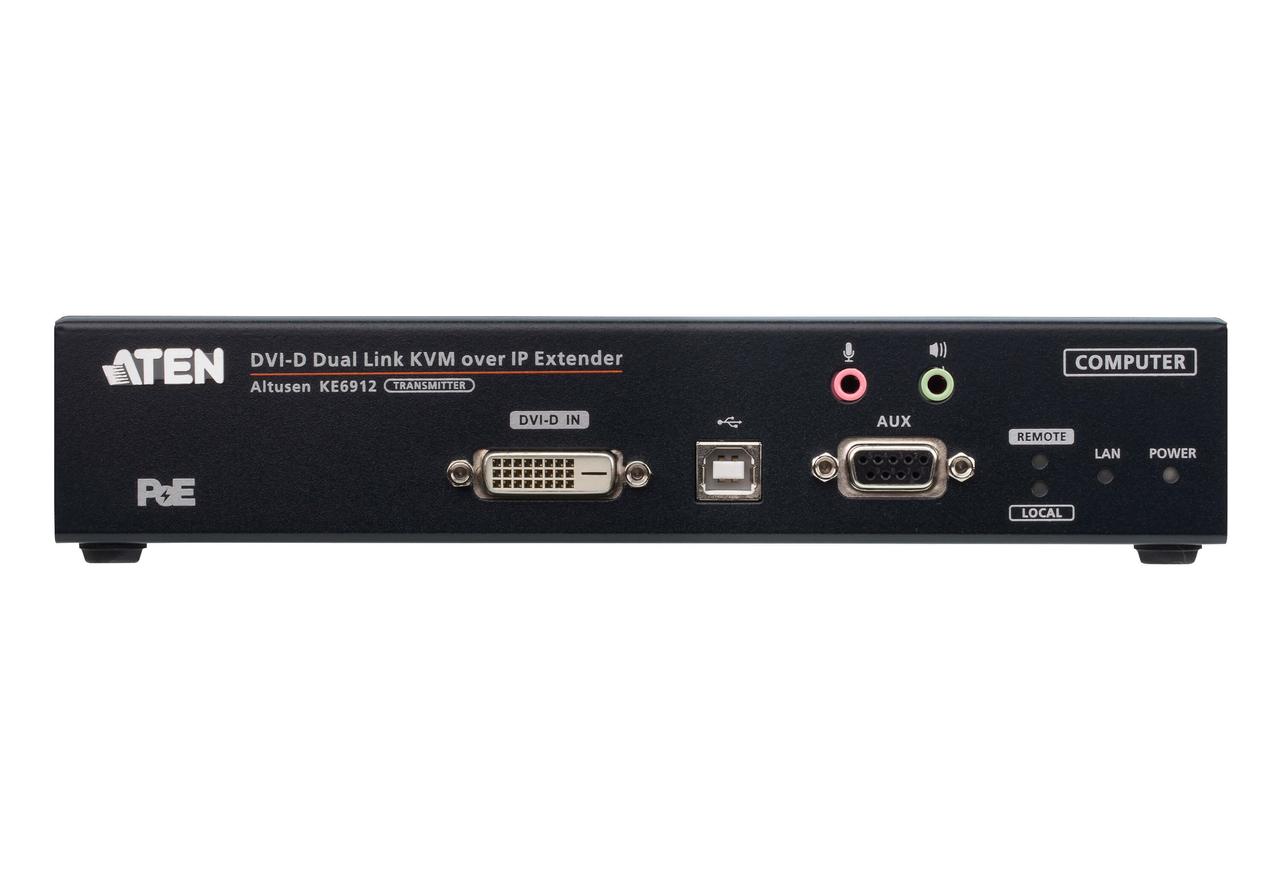 2K DVI-D Dual Link KVM-удлинитель с доступом по IP и поддержкой PoE (передатчик) KE6912T ATEN - фото 2 - id-p108186960