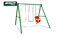 Качели SLP SYSTEMS 3 секции + сиденье с фиксацией желтое + сиденье гибкое + сиденье лодочка белое