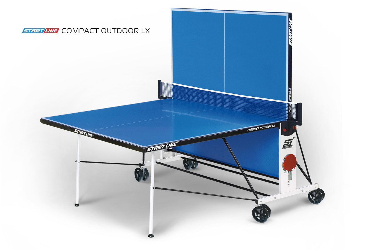 Стол теннисный Compact-2 LX Всепогодный Синий - фото 2 - id-p98192976