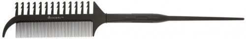DEWAL Расческа для мелирования с пластиковым хвостиком,черная 25 см