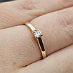 Золотое кольцо с бриллиантами 0.143 Сt  VS2/K, VG - Cut 17 размер, фото 4