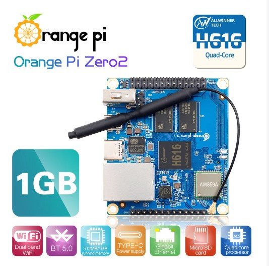Orange Pi Zero2 (1 ГБ) - фото 1 - id-p108197364