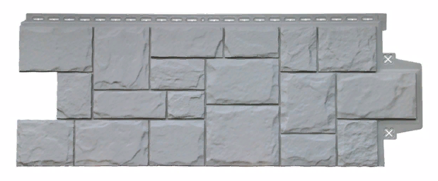 Фасадные панели Известняк 982х390 мм (0,376 м2) Крупный камень серия Стандарт Grand Line - фото 1 - id-p108198194