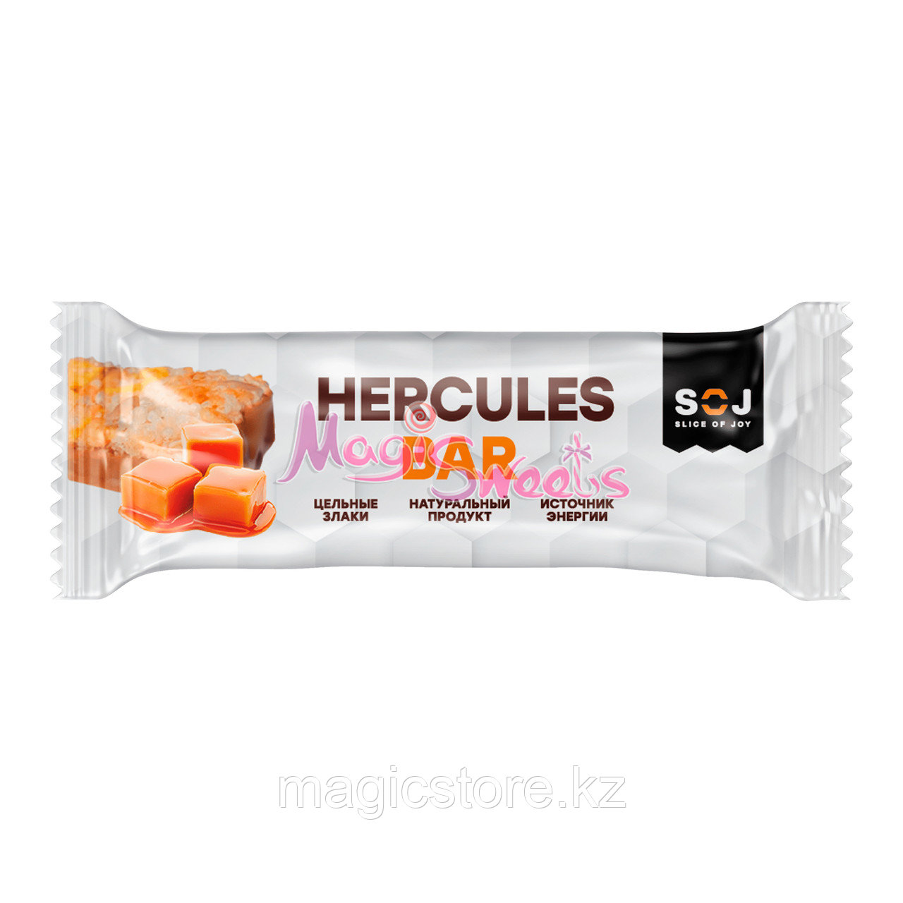 SOJ Батончик Злаковый "HERCULES BAR" с ирисо-сливочным вкусом 40 гр./ Упаковка 20 шт./ Россия