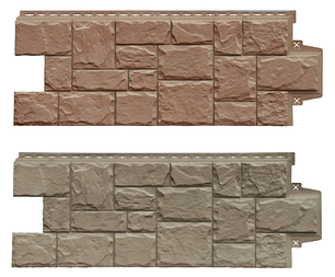 Фасадные панели Крупный камень серия ЭЛИТ 982х390 мм (0,376 м2) Grand Line