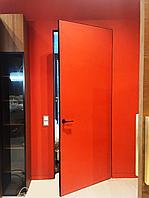 Дверь скрытого монтажа под покраску с алюминиевым коробом