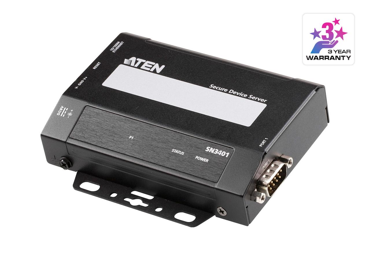 1-портовый консольный сервер для защищенного подключения устройствам с интерфейсом RS-232/422/485 SN3401 ATEN