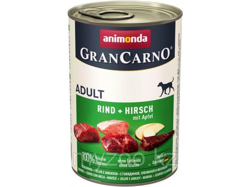 Animonda GranCarno ADULT для собак с говядиной и олениной с яблоками , 400 гр.