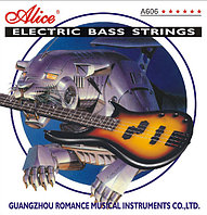 Комплект струн для 4-струнной бас-гитары, никель, 40-95 Alice A606(4)-L