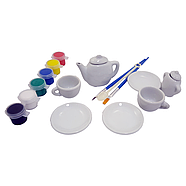 1406А Посуда керамическая раскраска Tea set ceramic party 25*21см, фото 3