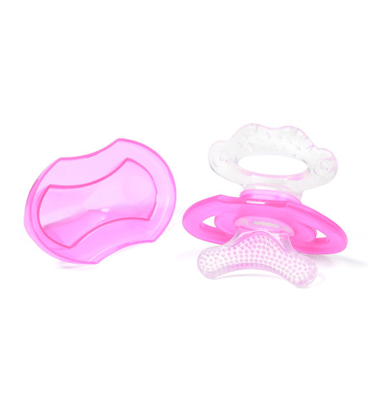 Прорезыватель-соска силиконовый в футляре, BPA-free, BABYONO, фото 1