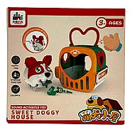 К-1011 Собачка (движение от звука) с домиком и аксесс.  14*14см, фото 2