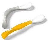 Ложки для кормления пластичные BabyOno, силиконовые BPA-free, 4+, 2 шт, для правшей и левшей, фото 1