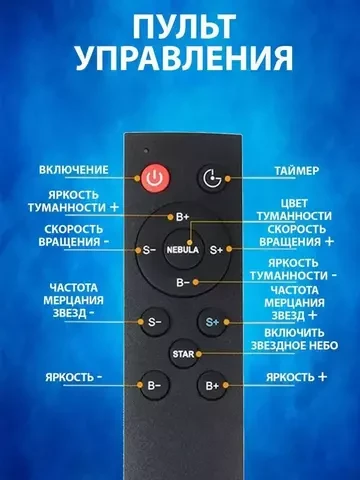 Ночник-проектор галактики со звездами «Астронавт» с таймером и пультом ДУ - фото 7 - id-p108213815