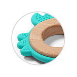 Силиконовый прорезыватель с деревянными вставками CRAB BabyOno, BPA-free, фото 2