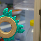 Силиконовый прорезыватель с деревянными вставками CRAB BabyOno, BPA-free, фото 3