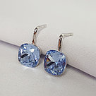 Серьги из серебра с фианитами Италия J985, фото 2