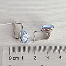 Серьги из серебра с фианитами Италия J985, фото 4