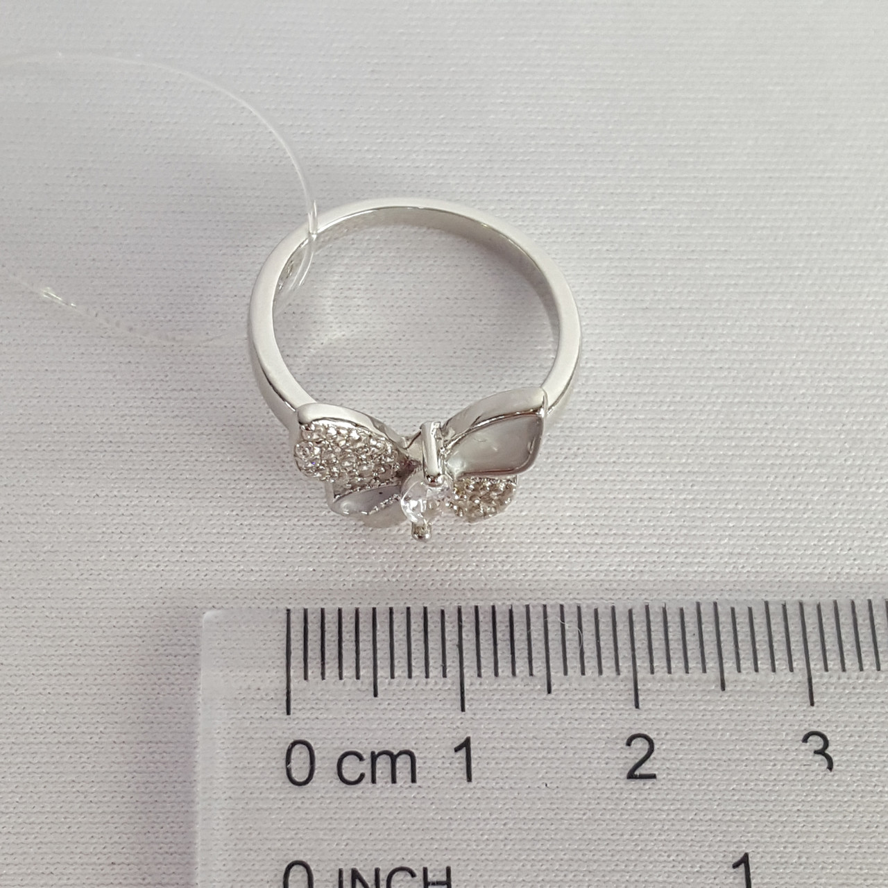 Кольцо Алматы H186 серебро с родием вставка эмаль фианит - фото 3 - id-p108215582