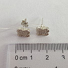 Серьги из серебра с фианитами Италия J697, фото 3