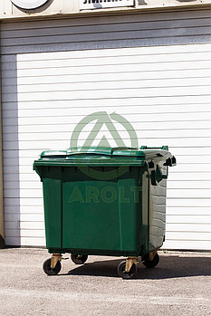 Пластиковый мусорный Евро-контейнер 1100л