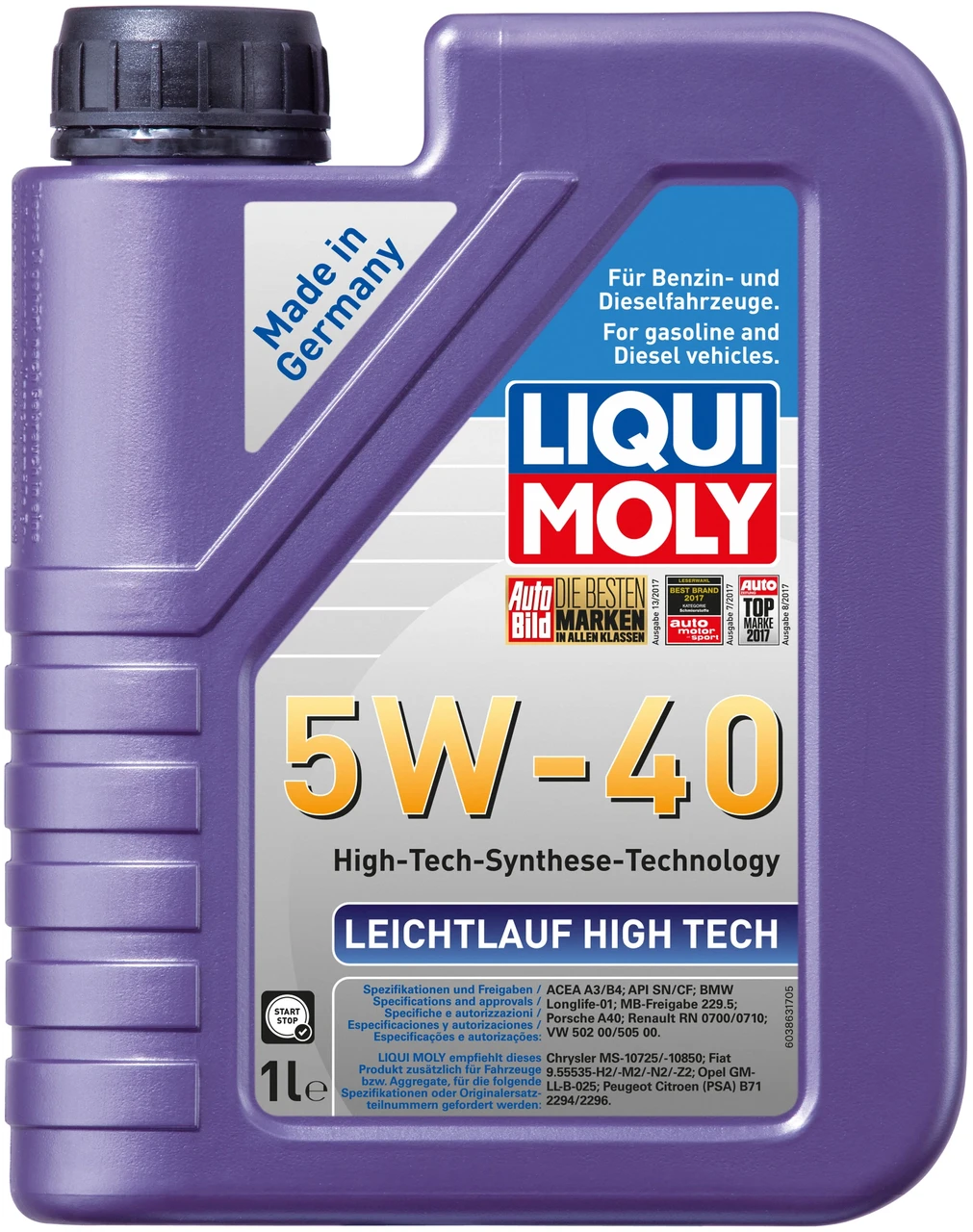 Моторное масло LIQUI MOLY Leichtlauf High Tech 5W-40 1л - фото 1 - id-p108216591