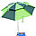 Зонт пляжный Tuohai c куполом 2 м зеленый и синий, с наклоном, фото 2
