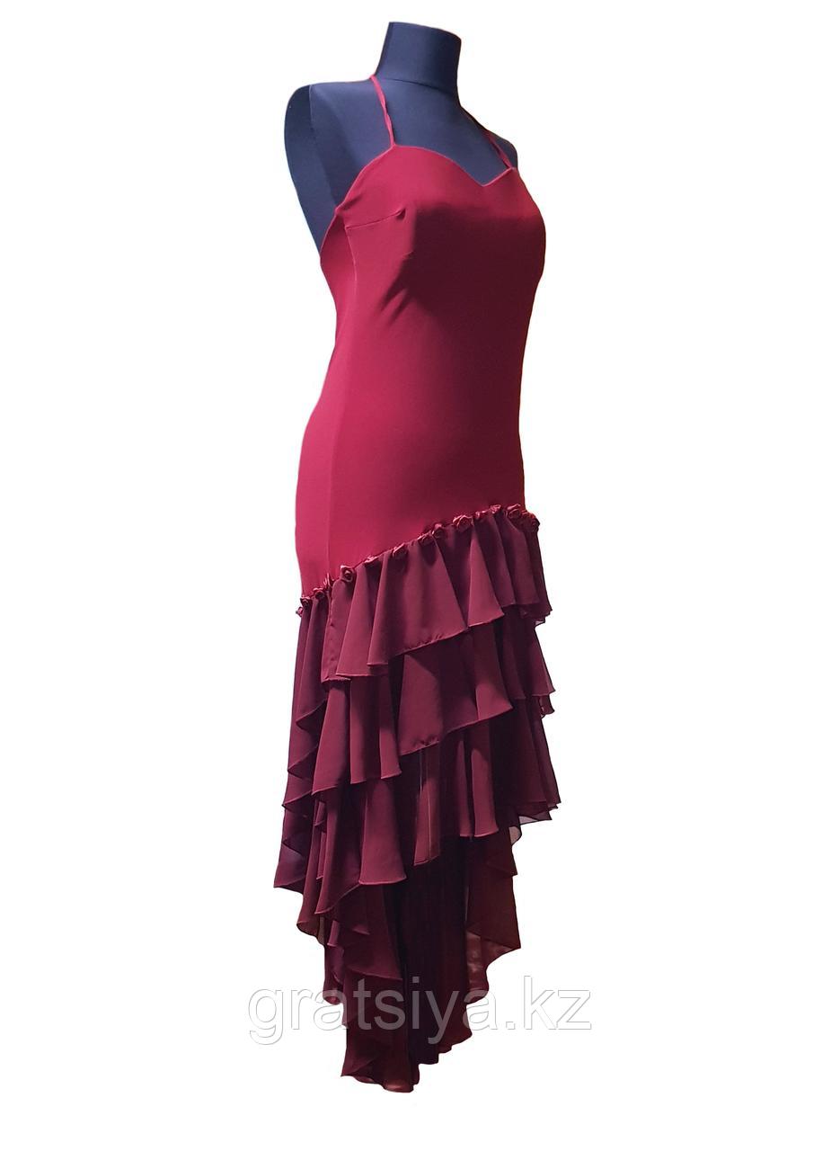 Вечернее Прилегающее Платье Асимметрия Открытые Плечи Открытая спина - фото 1 - id-p97799206