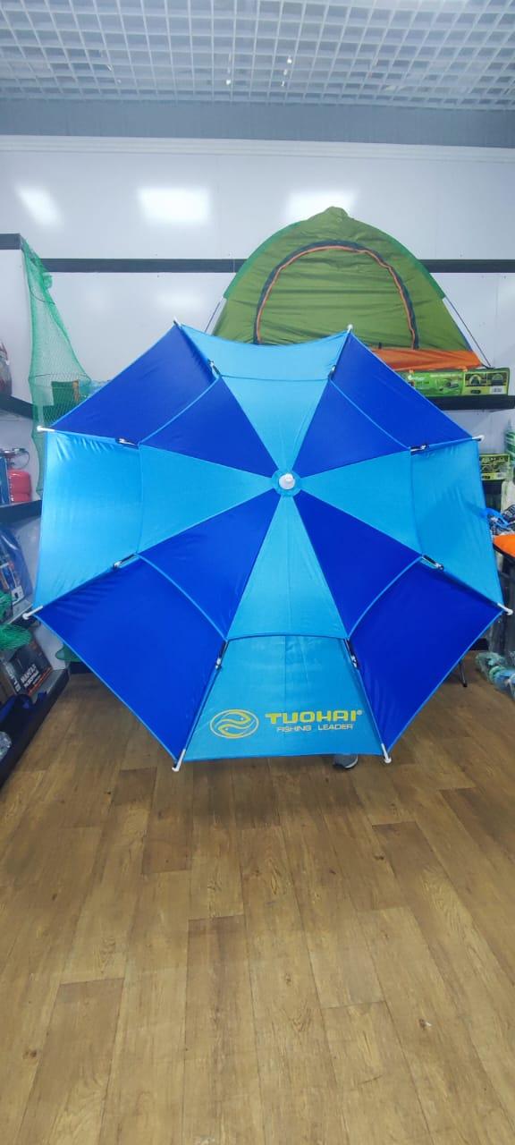 Зонт пляжный Tuohai c куполом 2,6 м зеленый и синий, с наклоном - фото 5 - id-p108217254