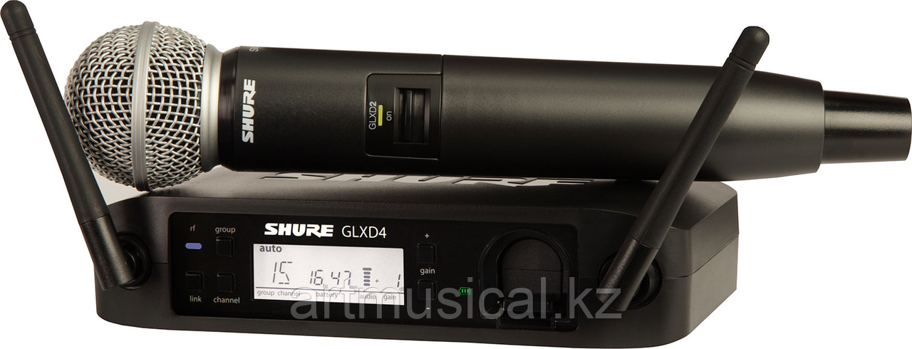 SHURE GLXD24E/SM58-Z2 Цифровая радиосистема GLX-D с ручным микрофоном SM58 - фото 1 - id-p108222063