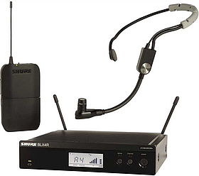 SHURE BLX14RE/SM35-H8E Радиосистема с поясным передатчиком и вокальной головной гарнитурой