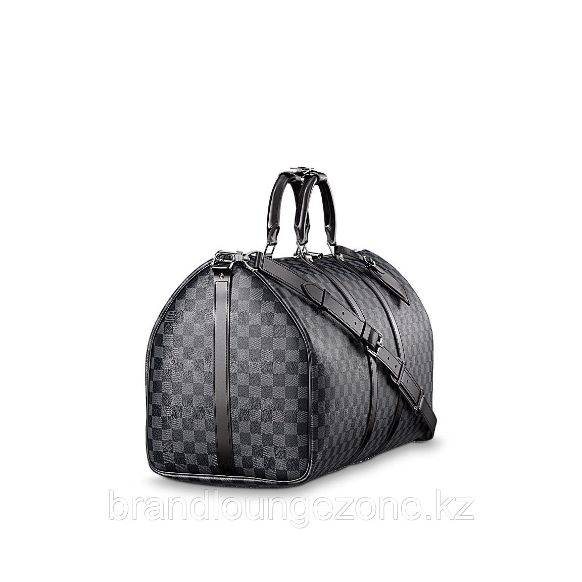 Мужская дорожная сумка Louis Vuitton Keepall 50 с плечевым ремнем, серая клетка - фото 2 - id-p108225115