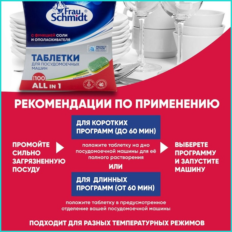 Frau Schmidt Таблетки Для Посудомоечных Машин Купить