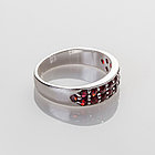 Кольцо из серебра с природным богемским гранатом - размер 16,5, фото 2