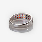 Кольцо из серебра с природным богемским гранатом - размер 16,5, фото 3